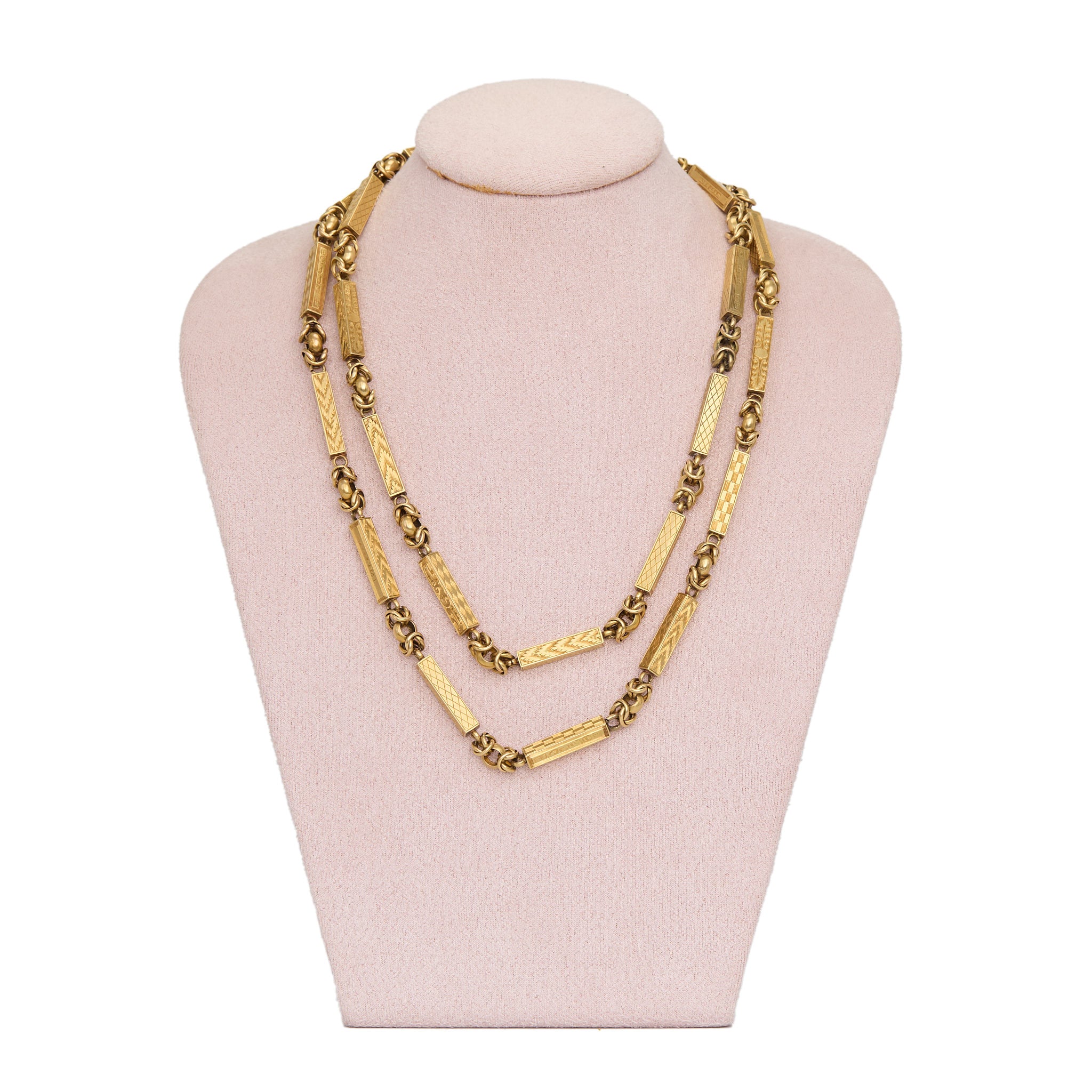 George 3rd Gold Chain Necklace-Charlotte Sayers Antique Jewellery