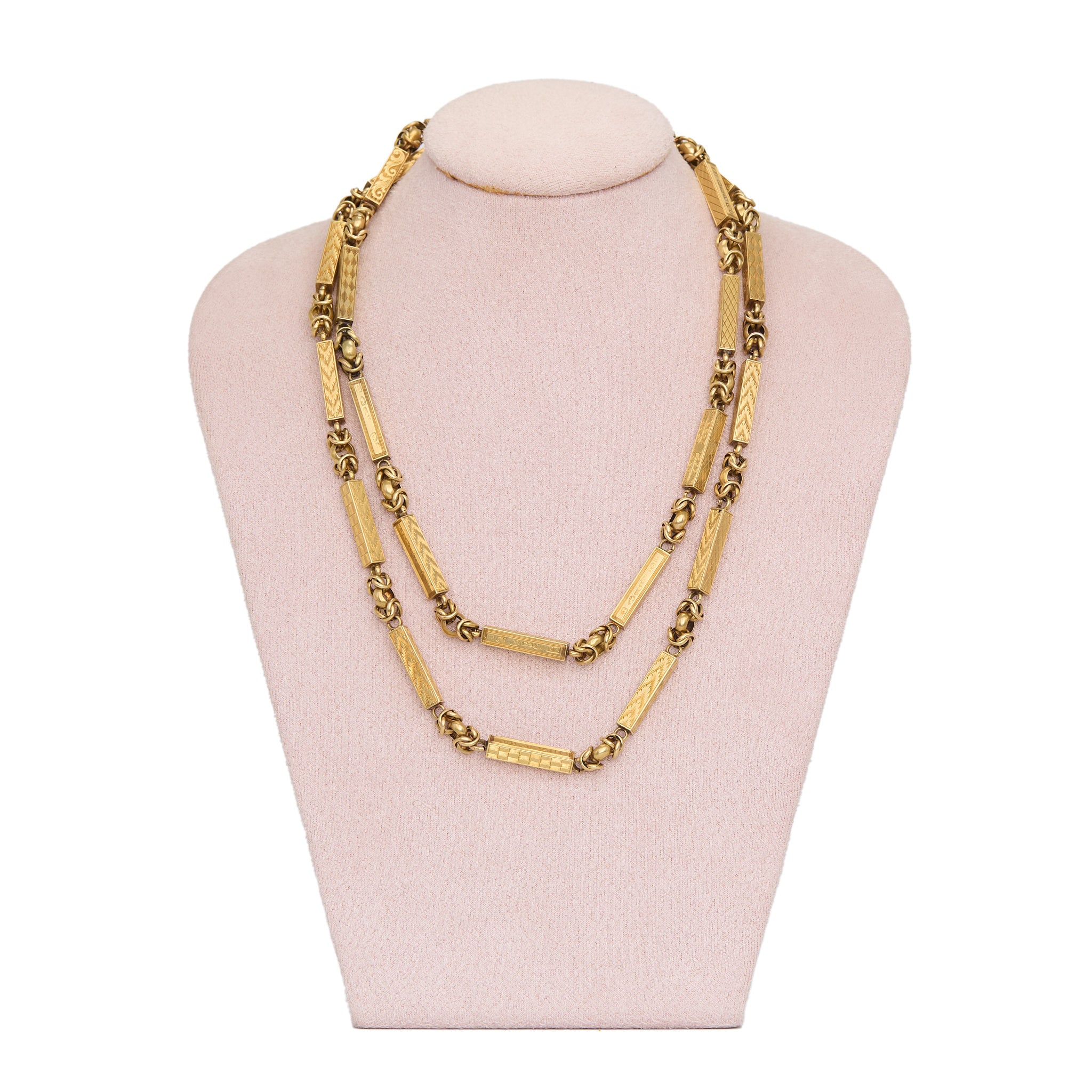 George 3rd Gold Chain Necklace-Charlotte Sayers Antique Jewellery