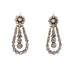 George III Diamond Drop Earrings-Charlotte Sayers Antique Jewellery