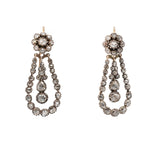 George III Diamond Drop Earrings-Charlotte Sayers Antique Jewellery