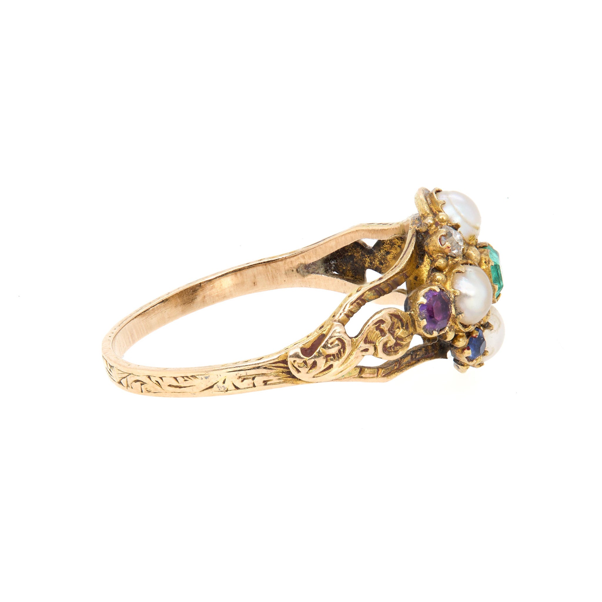 Georgian Acrostic 'Dearest' Ring-Charlotte Sayers Antique Jewellery