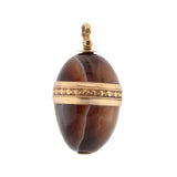 Georgian Agate Egg Pendant-Charlotte Sayers Antique Jewellery