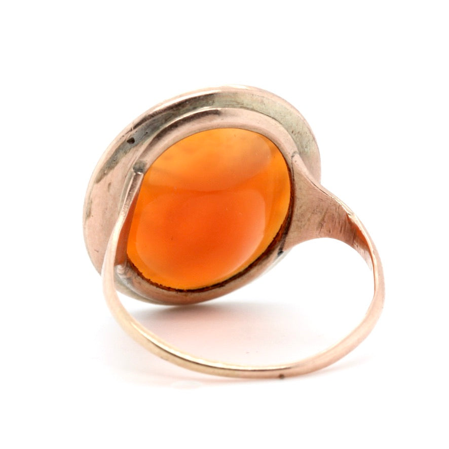 Georgian Agate Intaglio Zeus Ring-Charlotte Sayers Antique Jewellery