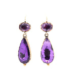 Georgian Amethyst Earrings-Charlotte Sayers Antique Jewellery