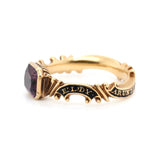 Georgian Amethyst Mourning Ring-Charlotte Sayers Antique Jewellery