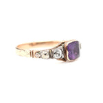 Georgian Amethyst and Paste Basket Ring-Charlotte Sayers Antique Jewellery