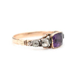 Georgian Amethyst and Paste Ring-Charlotte Sayers Antique Jewellery