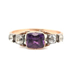 Georgian Amethyst and Paste Ring-Charlotte Sayers Antique Jewellery