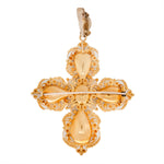 Georgian Aquamarine Cross Pendant-Charlotte Sayers Antique Jewellery