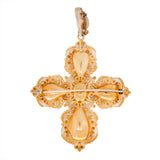 Georgian Aquamarine Cross Pendant-Charlotte Sayers Antique Jewellery