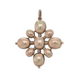 Georgian Aquamarine Maltese Cross Pendant-Charlotte Sayers Antique Jewellery