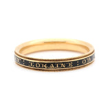 Georgian Black Enamel Mourning Ring Band - Marye Loraine-Charlotte Sayers Antique Jewellery