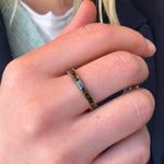 Georgian Black Enamel Mourning Ring Band - Marye Loraine-Charlotte Sayers Antique Jewellery