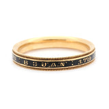 Georgian Black Enamel Mourning Ring Band - Marye Loraine-Charlotte Sayers Antique Jewellery