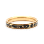 Georgian Black Enamel Mourning Ring Band - Marye Loraine-Charlotte Sayers Antique Jewellery