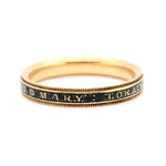 Georgian Black Enamel Mourning Ring Band - Marye Loraine-Charlotte Sayers Antique Jewellery