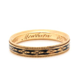 Georgian Black Enamel Mourning Ring - Simon Newburn-Charlotte Sayers Antique Jewellery