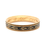 Georgian Black Enamel Mourning Ring - Simon Newburn-Charlotte Sayers Antique Jewellery