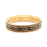 Georgian Black Enamel Mourning Ring - Simon Newburn-Charlotte Sayers Antique Jewellery