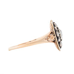 Georgian Blue Enamel and Diamond Ring-Charlotte Sayers Antique Jewellery
