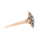 Georgian Blue Enamel and Diamond Ring-Charlotte Sayers Antique Jewellery