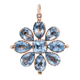 Georgian Blue Paste Pendant-Charlotte Sayers Antique Jewellery
