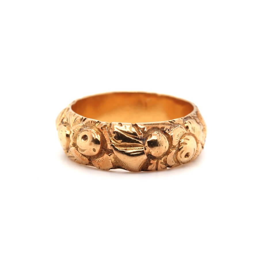 Georgian Chased Ring-Charlotte Sayers Antique Jewellery