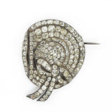 Georgian Chrysolite Bow Hat Brooch-Charlotte Sayers Antique Jewellery