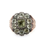 Georgian Chrysolite Cluster Ring-Charlotte Sayers Antique Jewellery