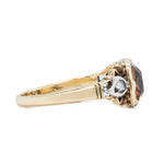 Georgian Citrine & Diamond Basket Ring-Charlotte Sayers Antique Jewellery