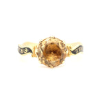 Georgian Citrine Mourning Ring-Charlotte Sayers Antique Jewellery