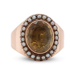 Georgian Citrine and Pearl Ring-Charlotte Sayers Antique Jewellery