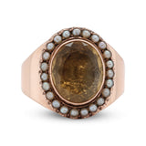 Georgian Citrine and Pearl Ring-Charlotte Sayers Antique Jewellery