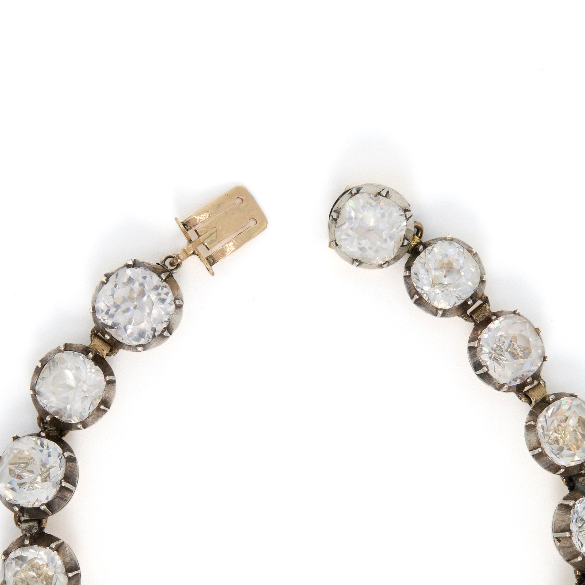 Georgian Collet Paste Bracelet-Charlotte Sayers Antique Jewellery