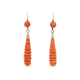 Georgian Coral Earrings-Charlotte Sayers Antique Jewellery