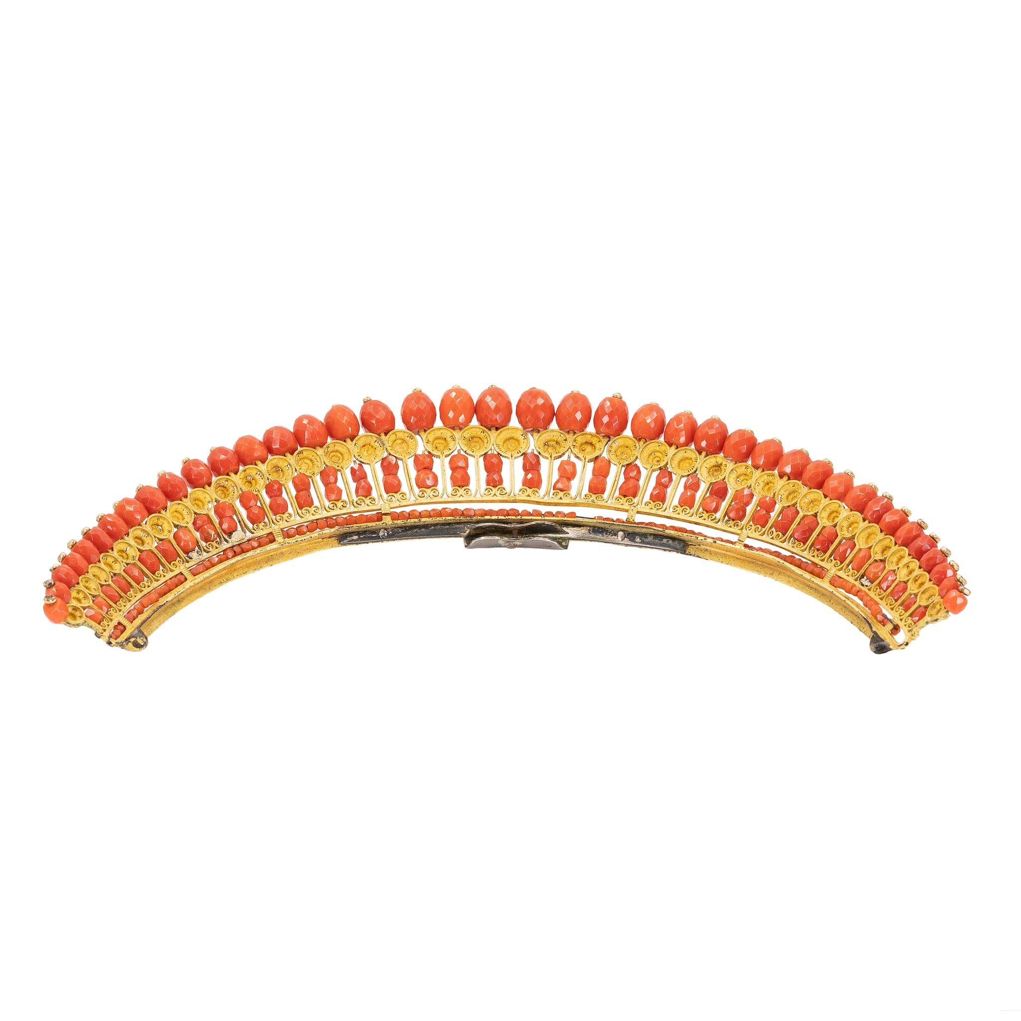 Georgian Coral Ormolu Tiara-Charlotte Sayers Antique Jewellery