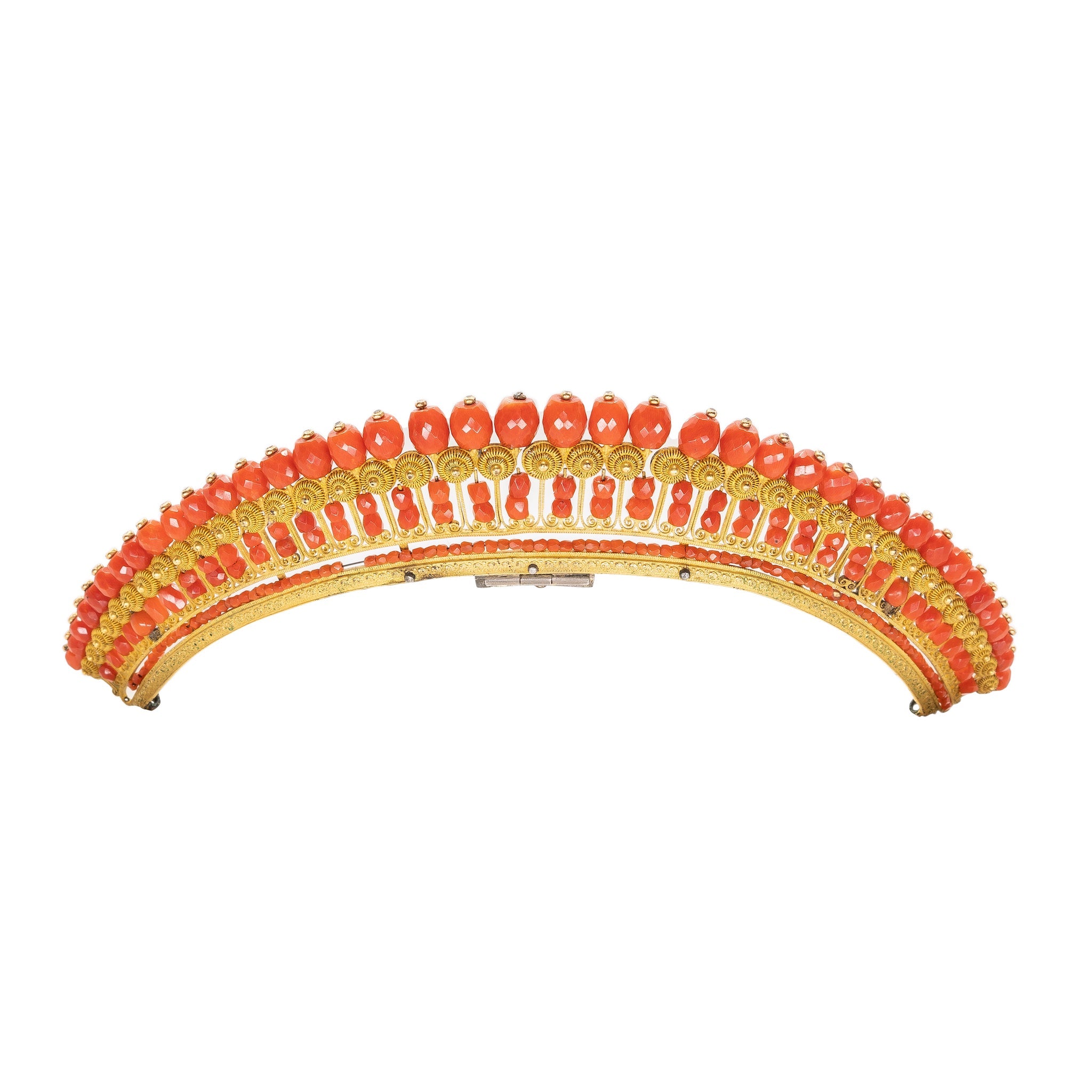 Georgian Coral Ormolu Tiara-Charlotte Sayers Antique Jewellery