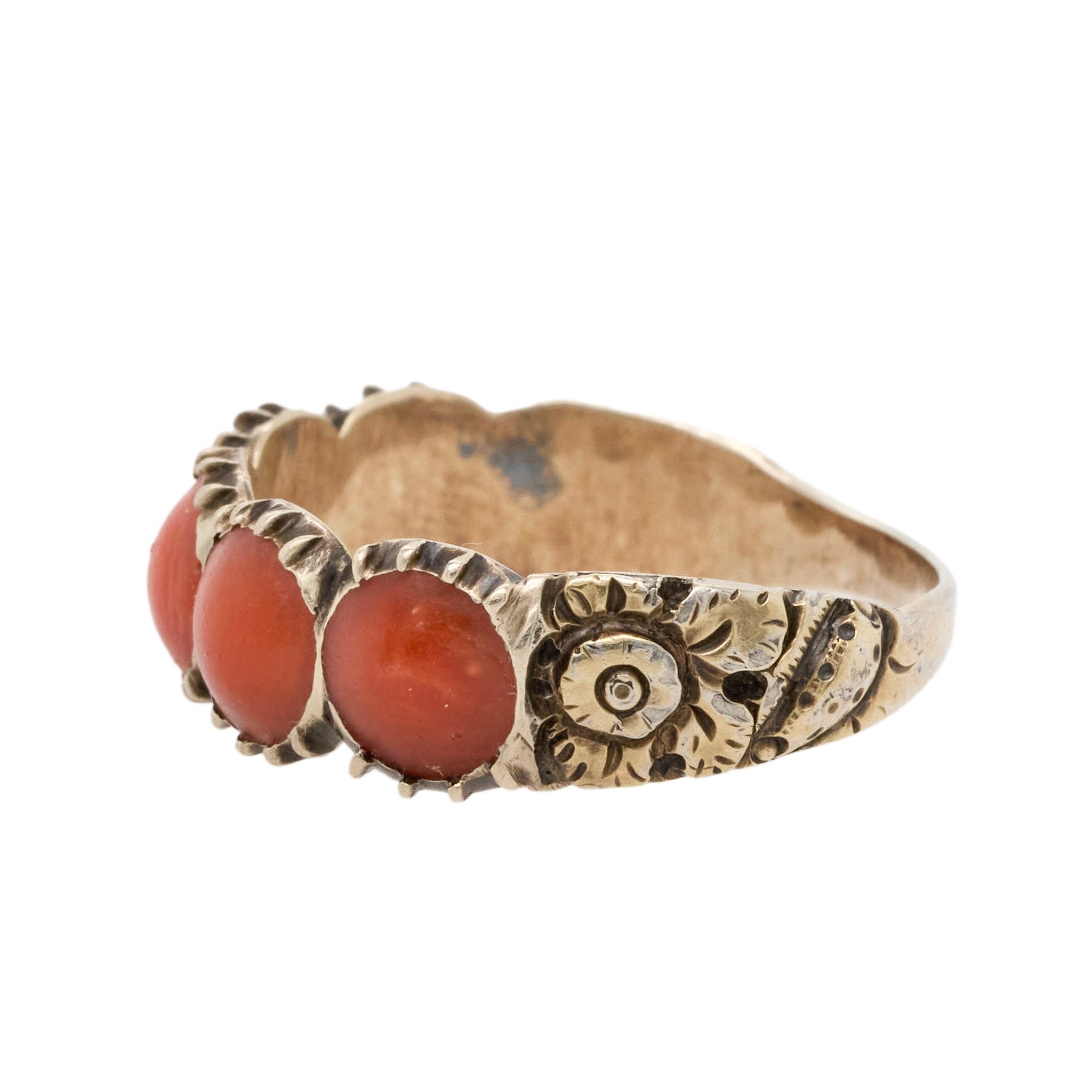 Georgian Coral Ring-Charlotte Sayers Antique Jewellery