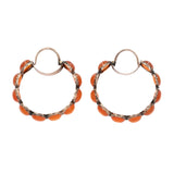 Georgian Cornelian Hoop Earrings-Charlotte Sayers Antique Jewellery