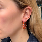 Georgian Cornelian Hoop Earrings-Charlotte Sayers Antique Jewellery