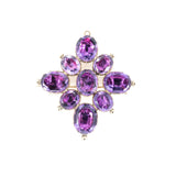 Georgian Cruciform Shaped Amethyst Brooch/Pendant-Charlotte Sayers Antique Jewellery