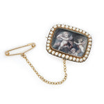 Georgian Cupid Miniature Brooch-Charlotte Sayers Antique Jewellery