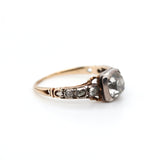 Georgian Diamond Basket Ring-Charlotte Sayers Antique Jewellery