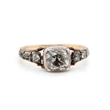 Georgian Diamond Basket Ring-Charlotte Sayers Antique Jewellery