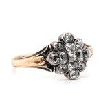 Georgian Diamond Cluster Ring-Charlotte Sayers Antique Jewellery