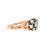 Georgian Diamond Cluster Ring-Charlotte Sayers Antique Jewellery