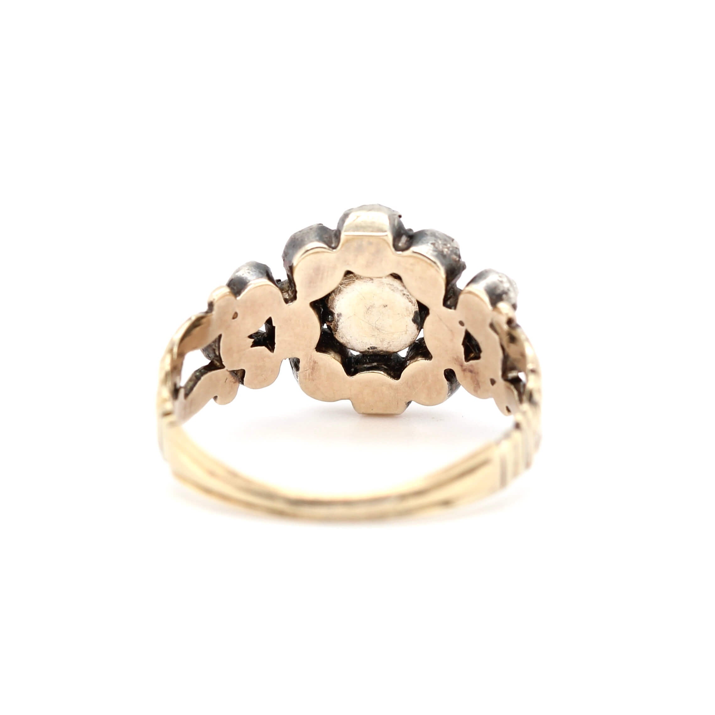 Georgian Diamond Cluster Ring-Charlotte Sayers Antique Jewellery