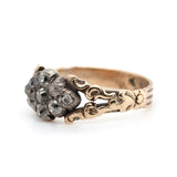 Georgian Diamond Cluster Ring-Charlotte Sayers Antique Jewellery