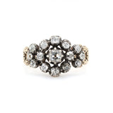 Georgian Diamond Cluster Ring-Charlotte Sayers Antique Jewellery