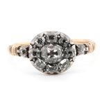 Georgian Diamond Cluster Ring-Charlotte Sayers Antique Jewellery